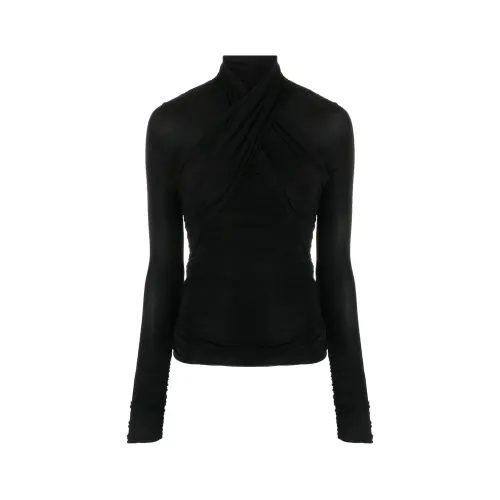 Saint Laurent semi-sheer roll-neck T-shirt