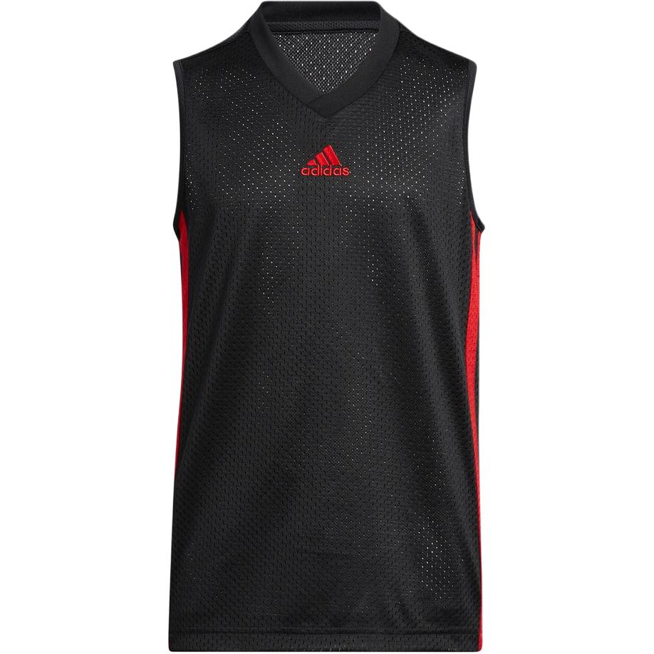 Детская майка adidas (черно-красная)