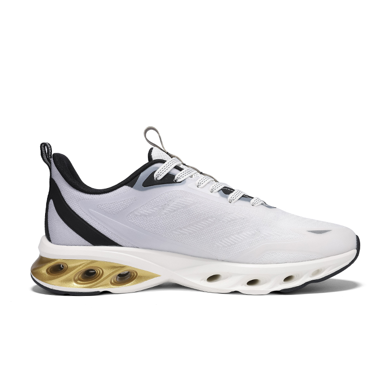 XTEP Cushioning Slip Resistant Abrasion Resistant Low top Casual Running Shoes Men’s Sail White Dawn Gray
