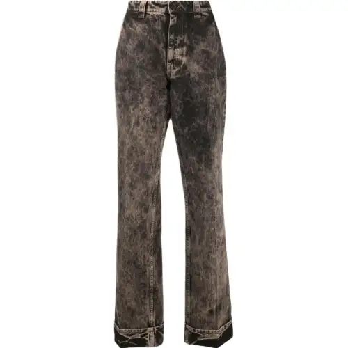 【RunwayPrevious Season】marbleised denim jeans