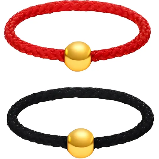 BYTHERE Golden Fortune Bead Chinese Fashion Trend Jewelry 999 Solid Gold Fixed Price Rings Unisex