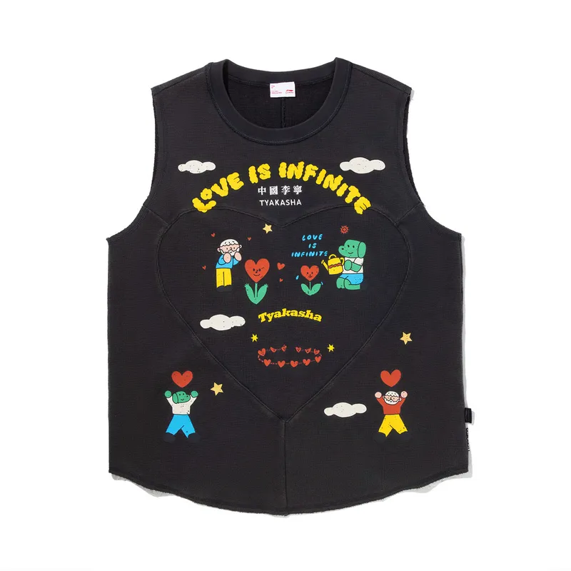 Li Ning x TAKASHA,LIANMINGKUAN Sport Vests Women's Charcoal Black