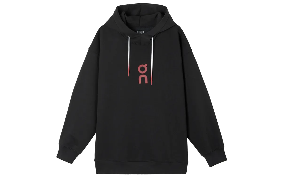 On Sweatshirts Unisex Black Hooded Moderate