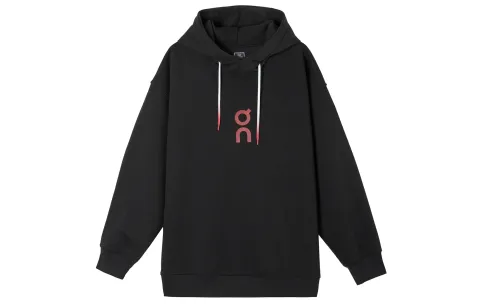 On Sweatshirts Unisex Black Hooded Moderate