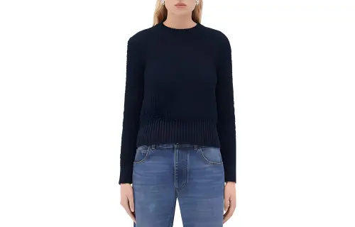Bottega Veneta Sweaters Women's Dark Blue Crew Neck Moderate Other