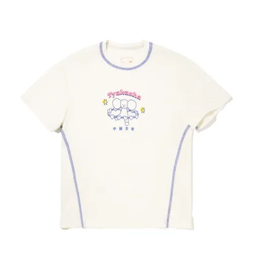 Li Ning x TAKASHA,LIANMINGKUAN T Shirt Women's Ecru