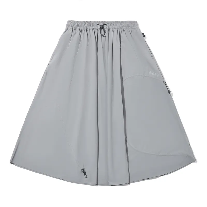 Li Ning x TAKASHA,LIANMINGKUAN Casual Long Skirt Women's Shade 9 Gray