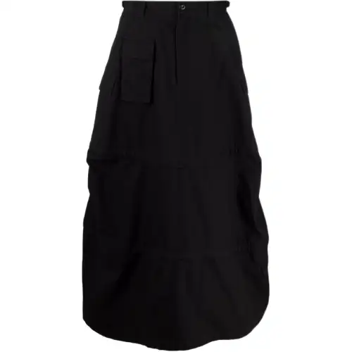 Balenciaga SS22 Casual Long Skirt Women's Black