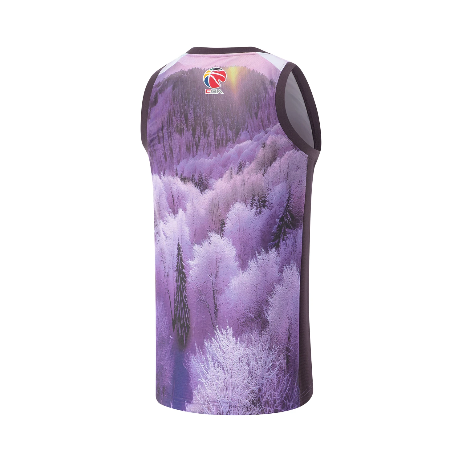 Li Ning CBA Basketball Jersey Men’s Standard White/Enchanting Night Purple