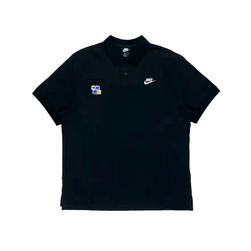 Nike, uniform, black polo for leisure for men and women, custom-made, with embroidery, with your logo imprint, with short sleeve