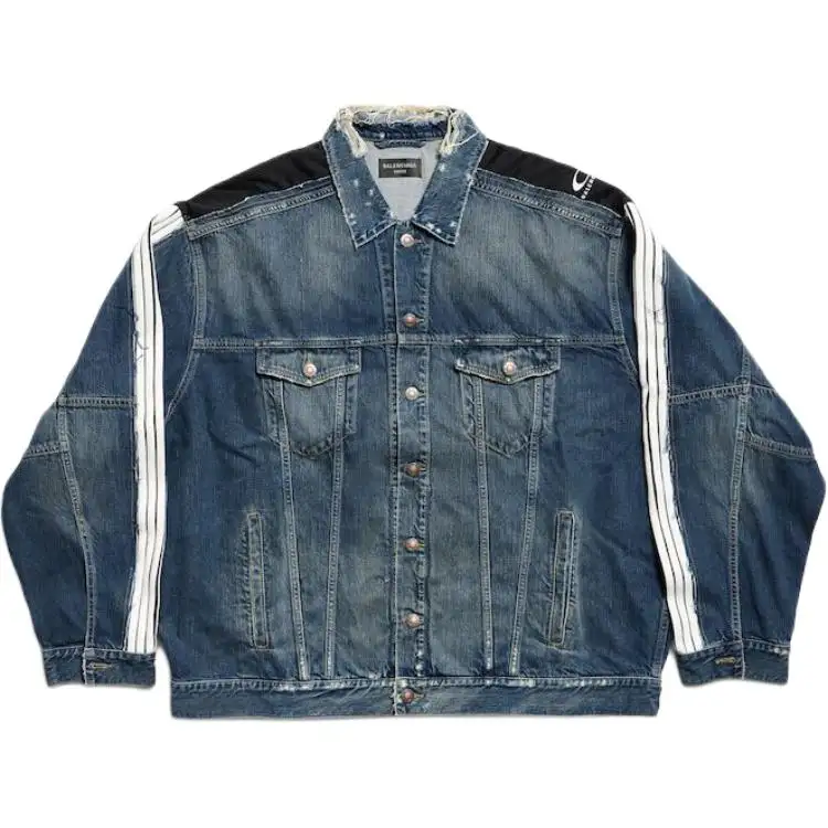 Balenciaga Denim Jacket Loose Fit Men's Blue
