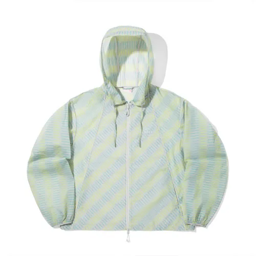 Li Ning x TAKASHA,LIANMINGKUAN Jackets & Coats Women's Gray Blue Green All Over Print