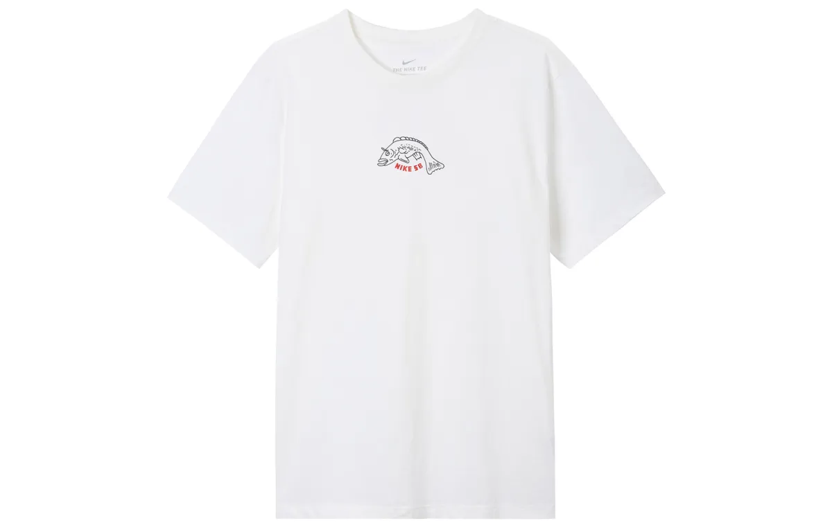 Nike T-Shirts Men's White Crew Neck Moderate