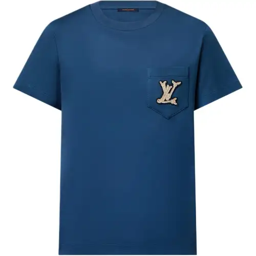 LOUIS VUITTON Regular T Shirt Women's Blueberry Blue