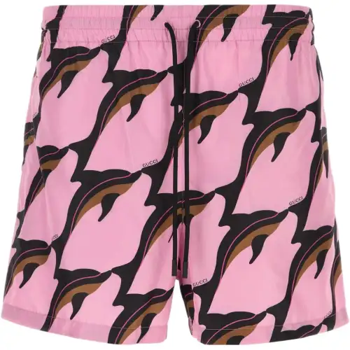 GUCCI Printed Technical Poplin Swim Shorts