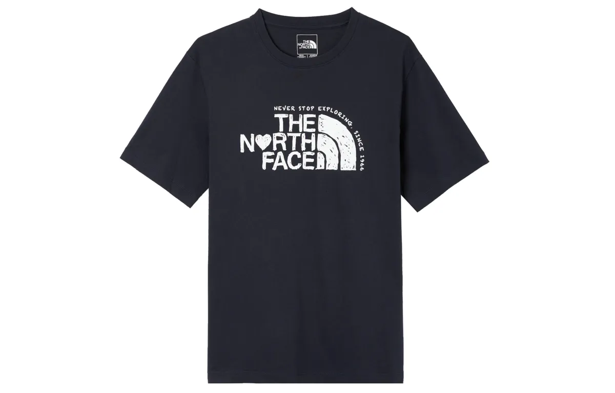 THE NORTH FACE Heart T Shirt Unisex Navy Blue