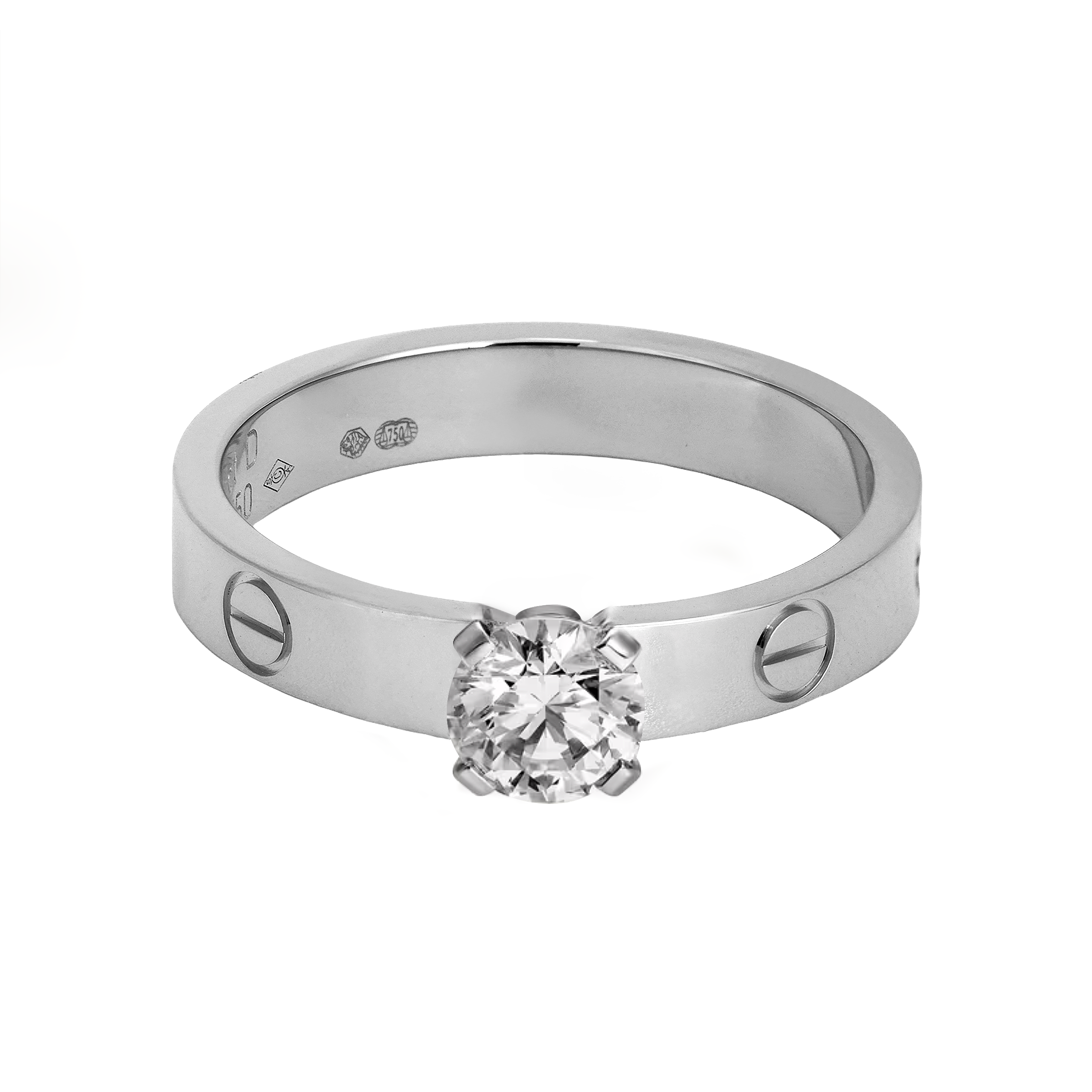 Женское кольцо Cartier (серебряное) — фото 4