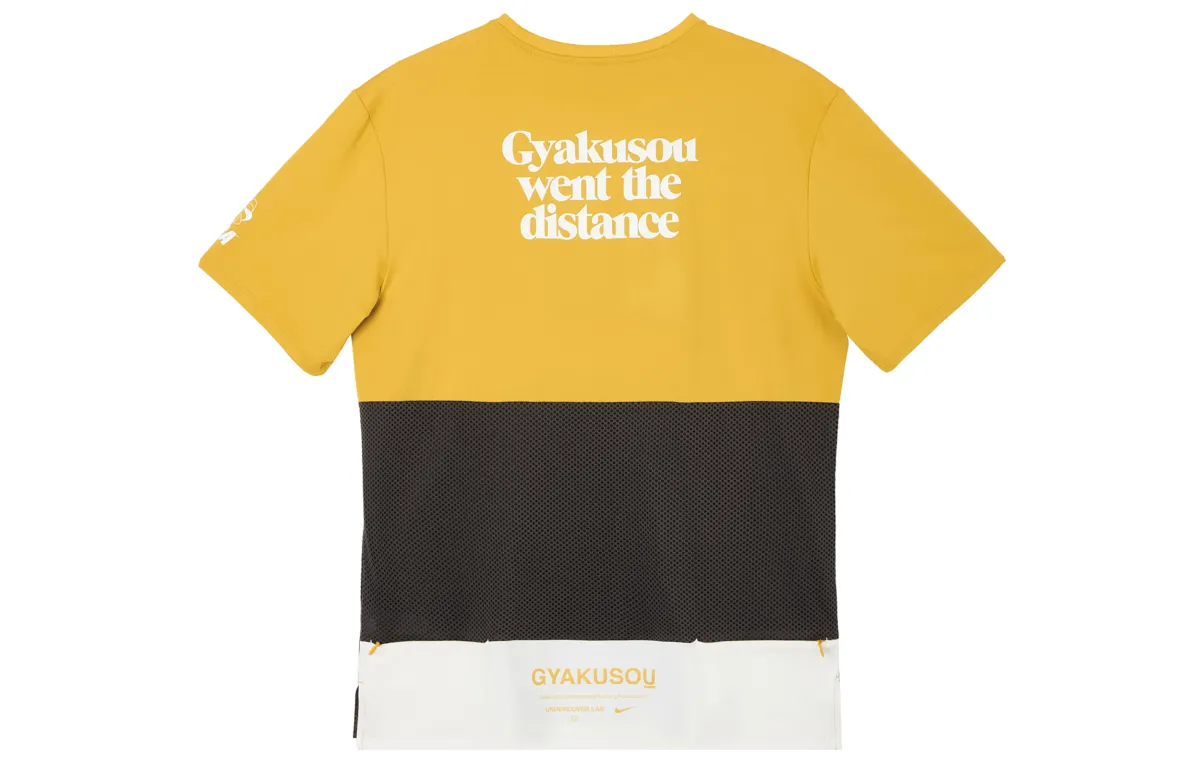 Nike T-Shirts Unisex Yellow Crew Neck Moderate Straight Fit