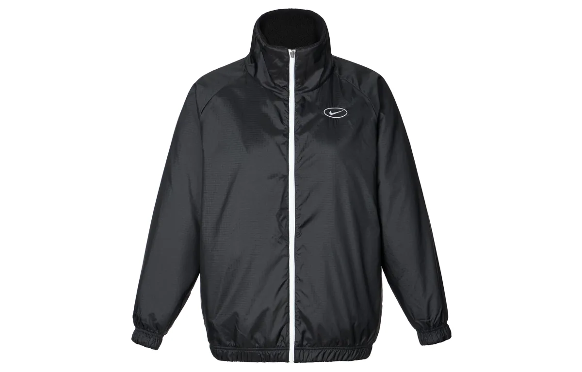 Nike Large Hook Sherpa Reversible Fleece Lined Fleece Clothing Women's Black