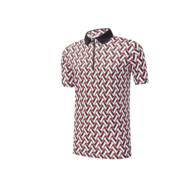 FILA Athletics Polo Shirt Men's Jade White Printed