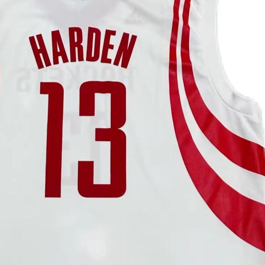 Adidas x NBA Houston Rockets Harden Basketball Jersey Unisex White