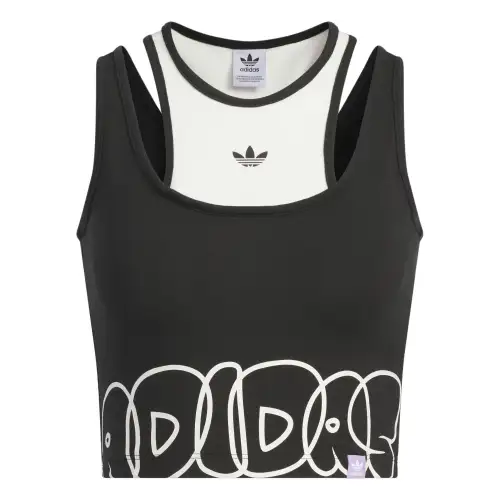 Adidas Originals CITY SKATETop TANK Sport Vests Women's Black/Pink White
