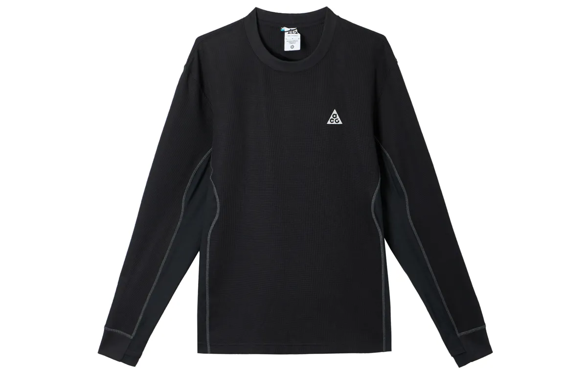 Nike T-Shirts Men's Black Crew Neck Moderate Straight Fit