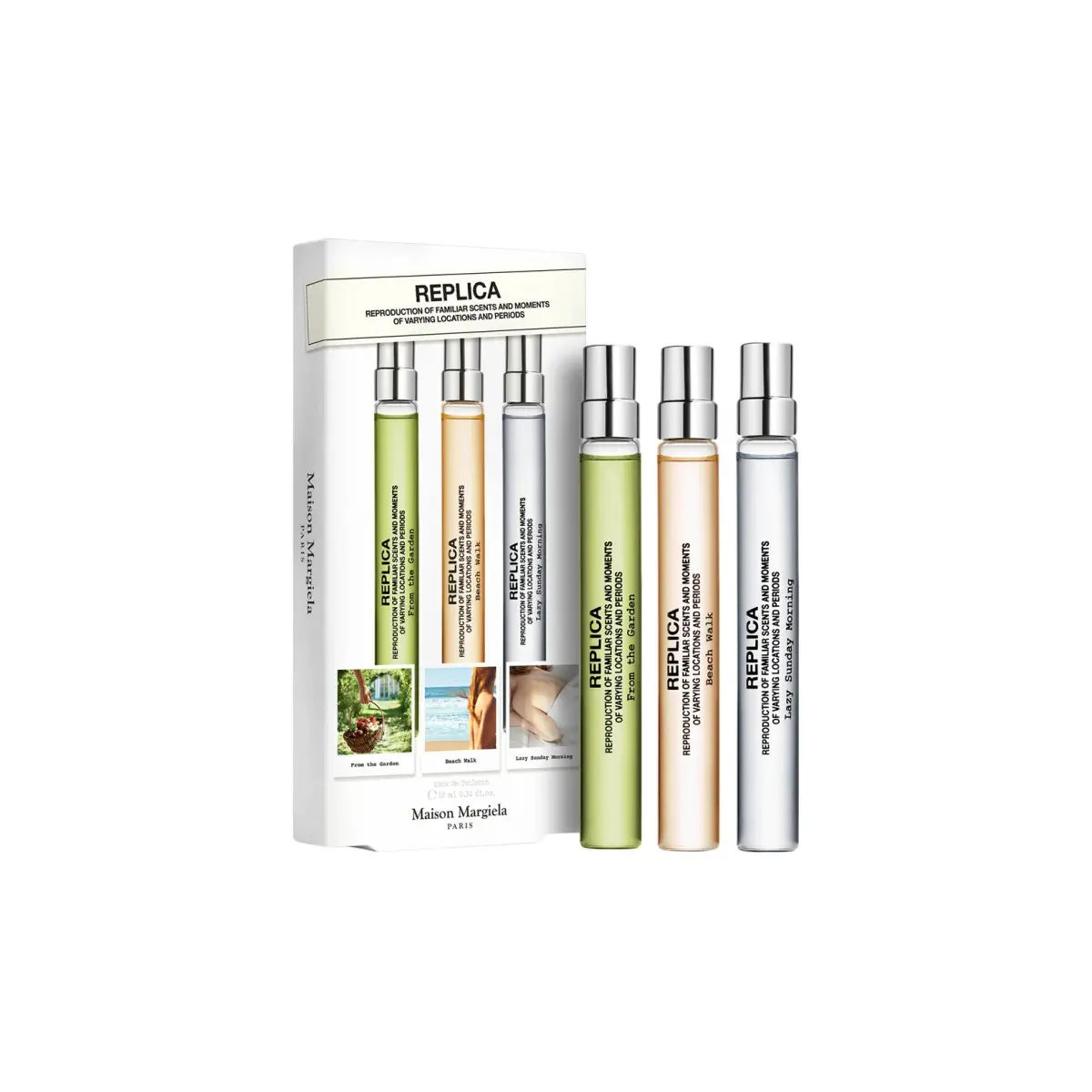 Maison Margiela Lazy Weekend Light Perfume Sample Set Fragrance Box Eau De Toilette Geranium Patchouli 10ml*3