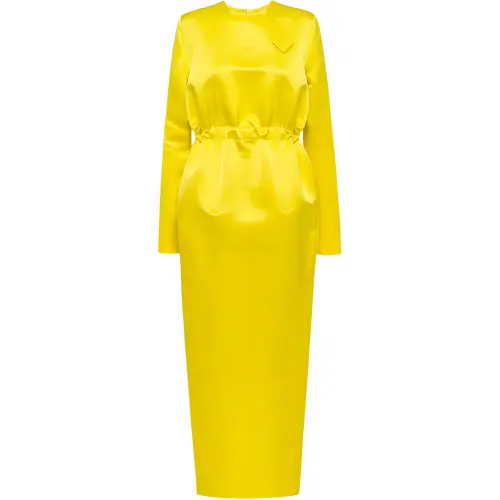 PRADA Long Sleeved Dress Women's Yellow