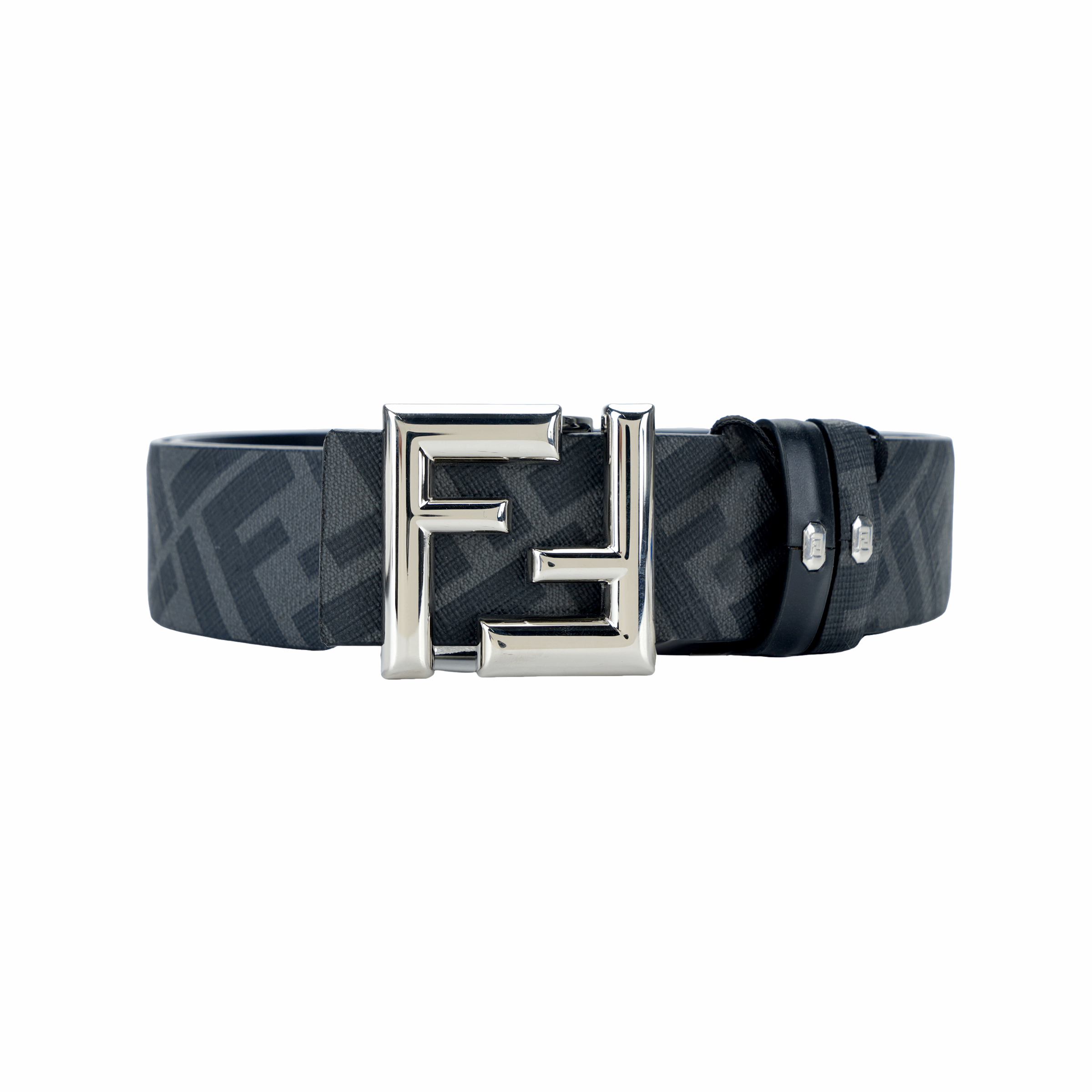 Мужской ремень Fendi (черно-серый)