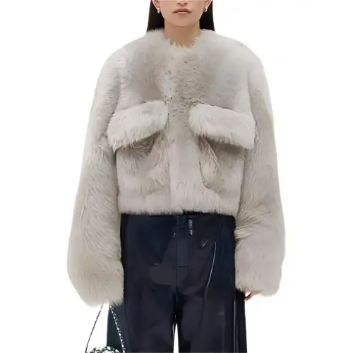 Bottega Veneta FW23 Fur Women's Gray