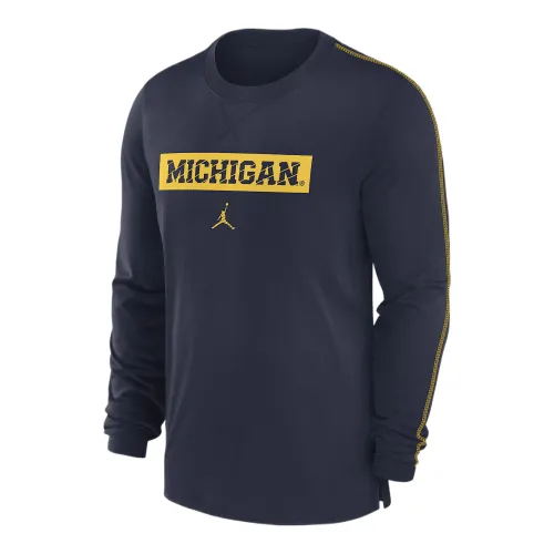 Jordan Michigan Wolverines Sideline Player Men's Jordan Dri FIT College T Shirt