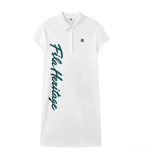 FILA Tennis Short Sleeved Dress Women's Jade White