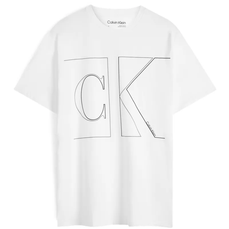 CALVIN KLEIN T Shirt Men's Moon White