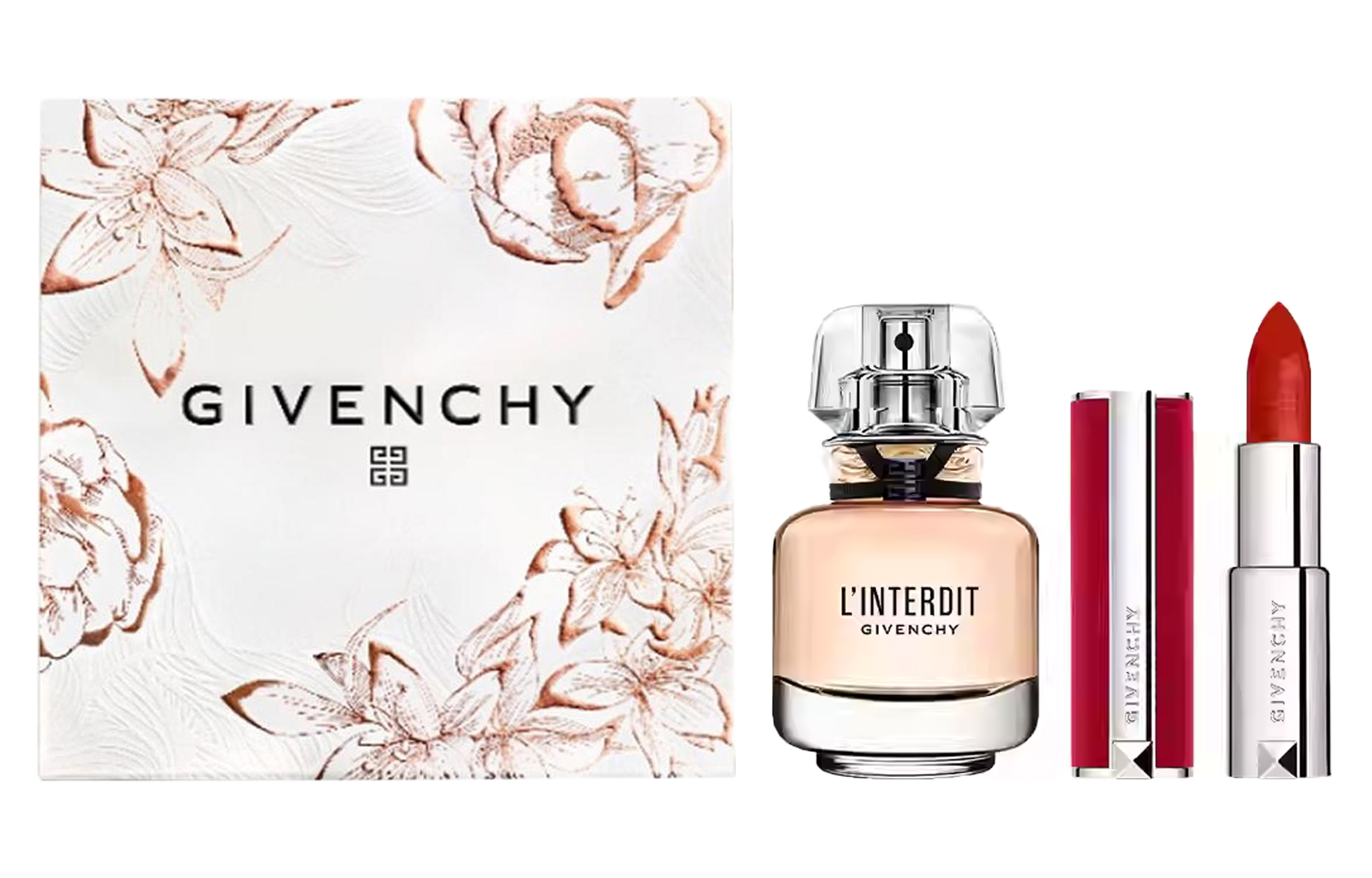 Givenchy Unrestrained Lipstick Box Limited Edition Perfume Sets Eau De Parfum EDP Vetiver Patchouli 3.4g+35ml