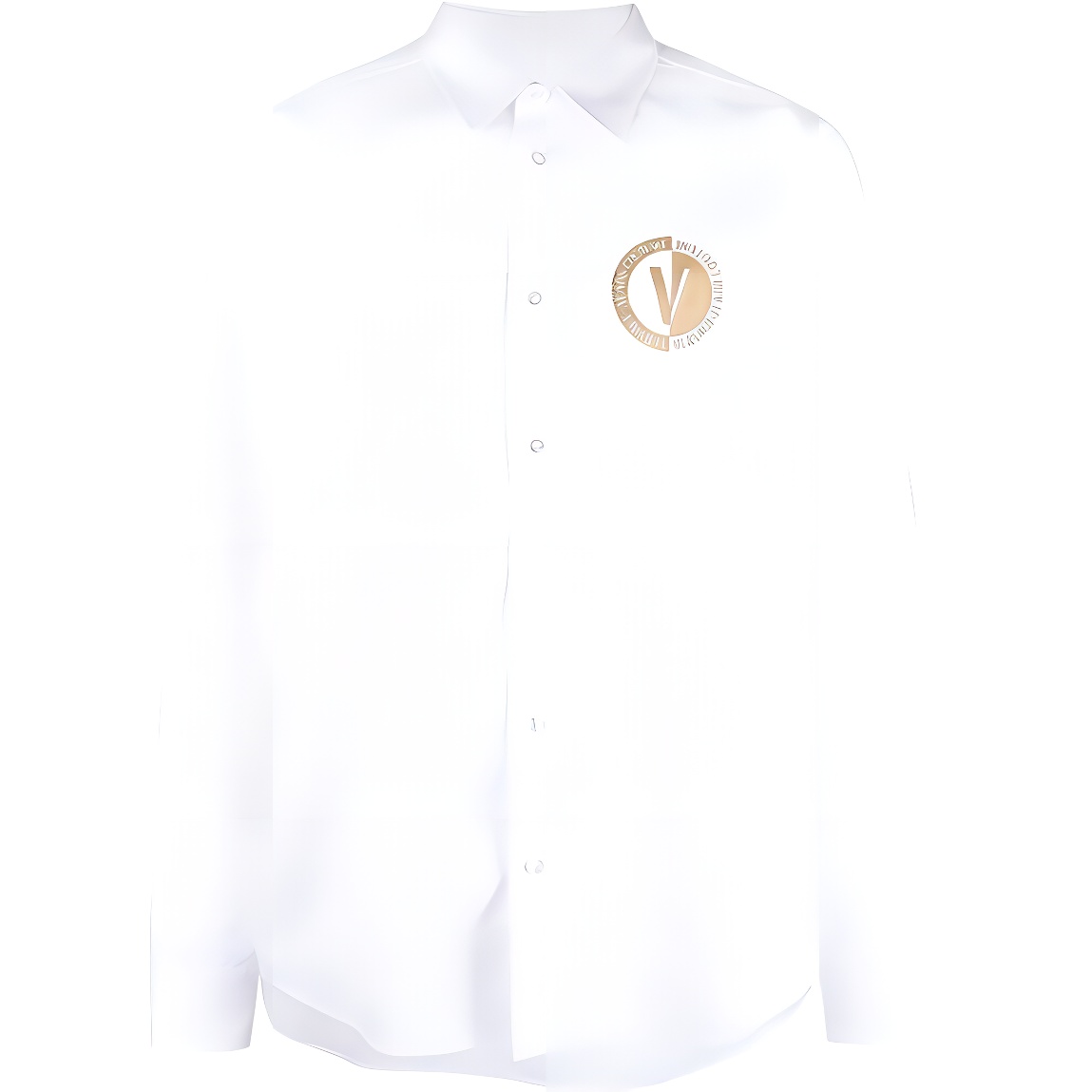 Мужская рубашка Versace VERSACE JEANS COUTURE SS23 Logo (белая с принтом)