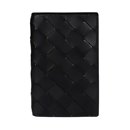 Bottega Veneta Lambskin With Calfskin Wallet Men's Black