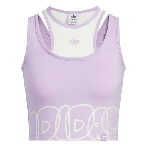 Adidas Originals CITY SKATETop TANK Sport Vests Women's Pink Purple/Pink White