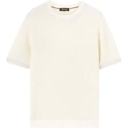 Loro Piana Sweaters Men's White Crew Neck Moderate Other