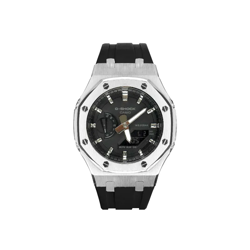 CASIO Custom Collection Quartz Movement Rubber Strap Watch Unisex Black Dial