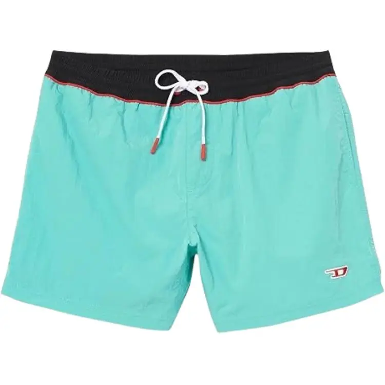 DIESEL Beach Shorts Men's Mint Green Moderate Straight Fit Pants