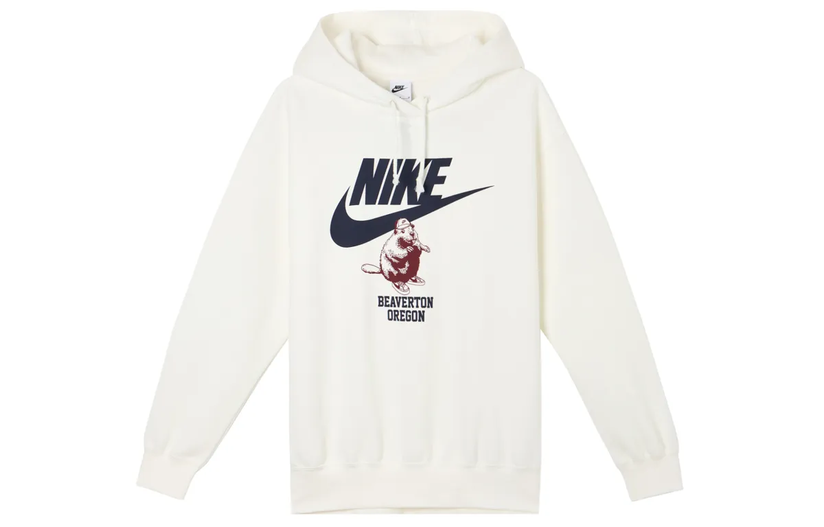 Nike Sweatshirts Women's White Hooded Moderate Regular