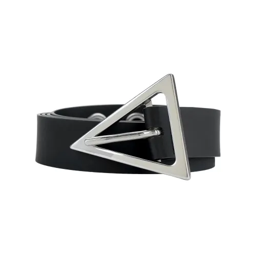 Bottega Veneta PU Polyurethane Leather Belts Men's Black