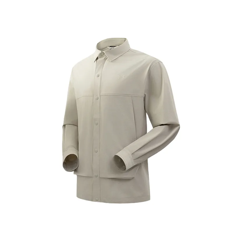 Under Armour Shirts Unisex Ecru Lapel Moderate Shirt