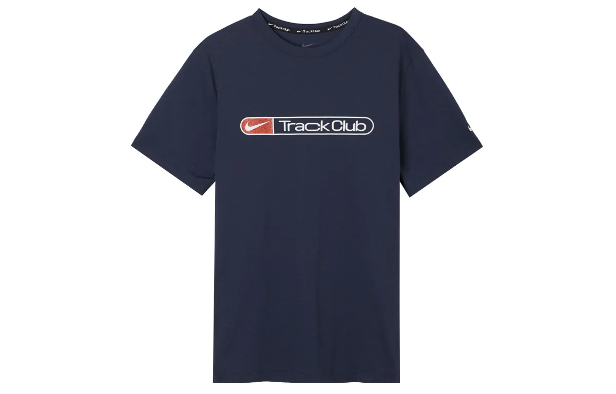 Nike Dri-Fit T-Shirts Men's Navy Blue Crew Neck Moderate