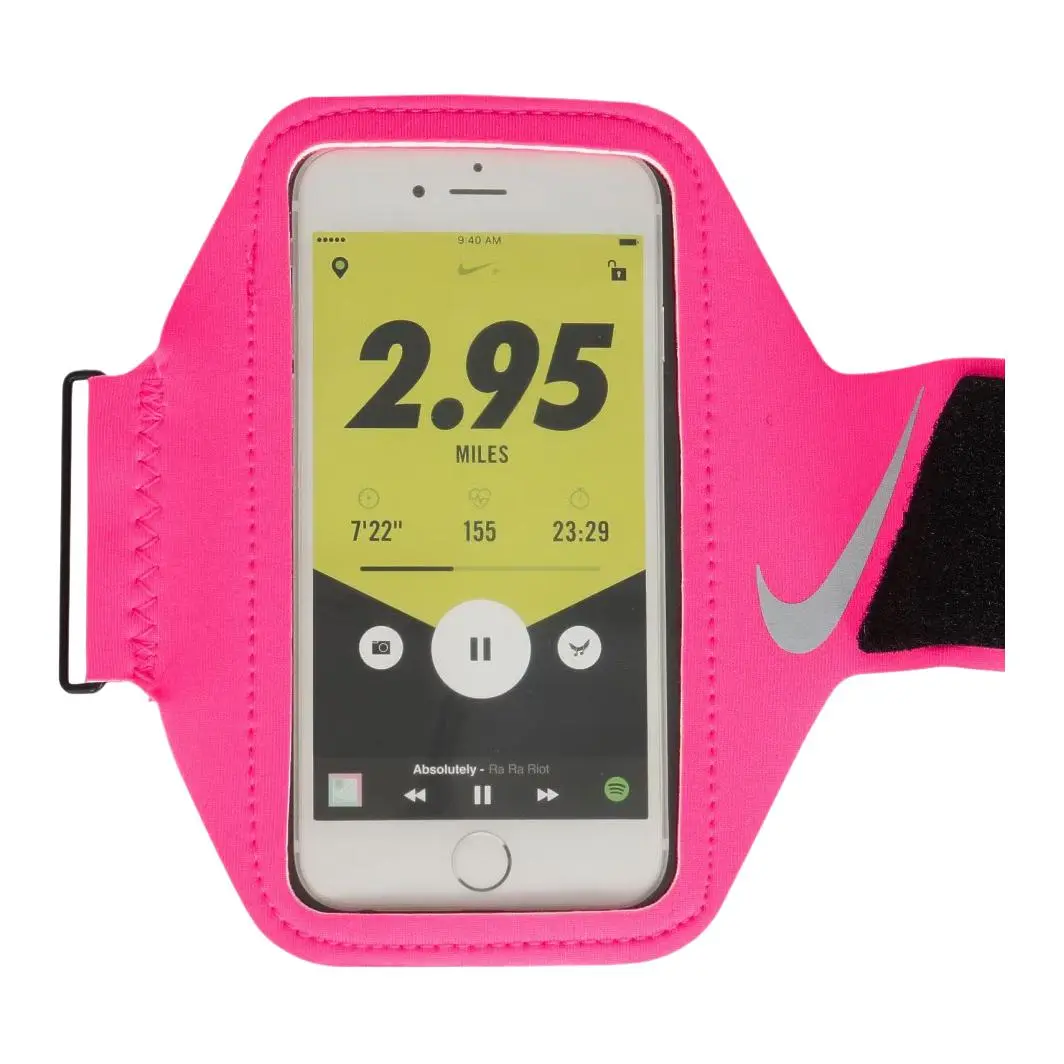 Nike Rubber Polyester Nylon Cell Phone Pouch Unisex Pink
