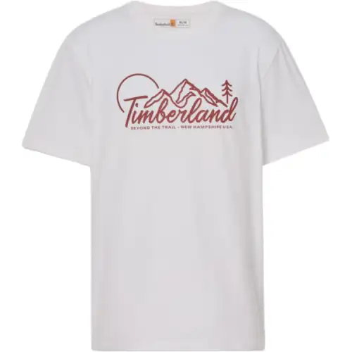 Timberland T Shirts Men's White Crew Neck Moderate