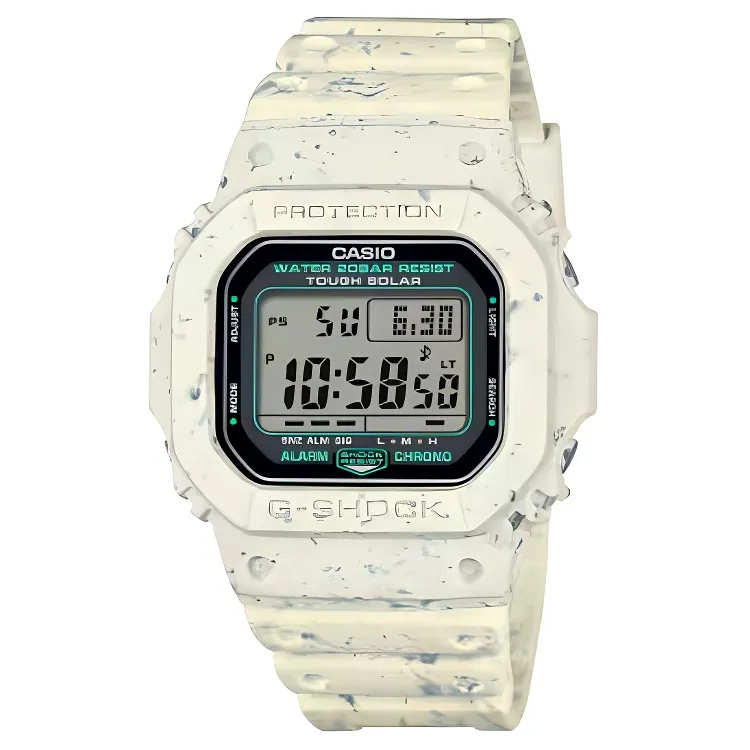 CASIO 5600 200m Waterproof Solar Quartz Movement Resin Strap Watch Men's Watches Gray Dial