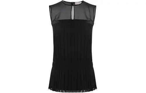 Burberry Camisoles Women's Black Crew Neck Moderate Straight Fit