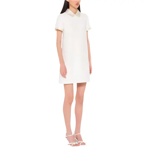 MIU MIU Short Sleeved Dress Women's White